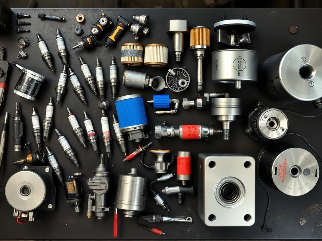 Parts sorted for a carb rebuild